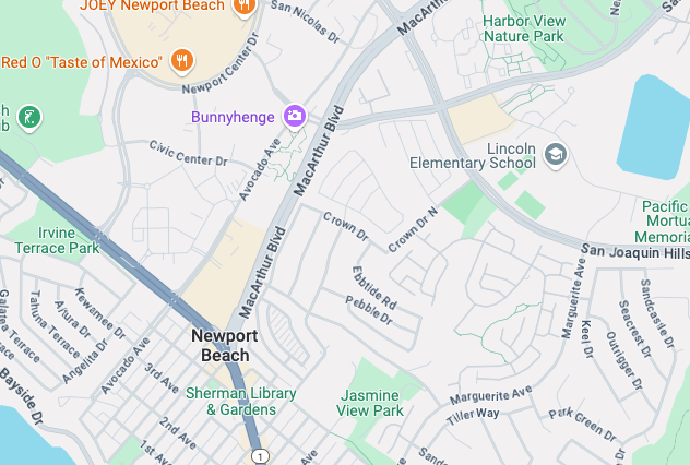 Newport Beach market map preview